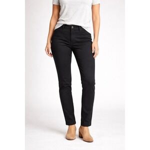 American Eagle Women's Black Stretch Slim Straight Pants Size 2 Long 27x30.5